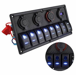 Rocker Switch Panel with Blue Led