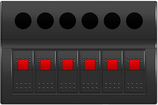 Rocker Switch Panel (Fuse Holders)