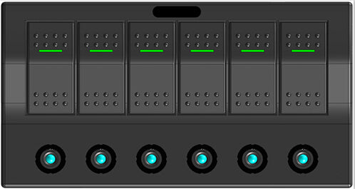 Rocker Switch Panel PCB+LED (Push Button)