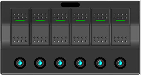Rocker Switch Panel PCB+LED (Push Button)