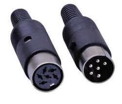 6Pin DIN Male Plug Female Jack Cable