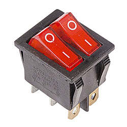 Double 4 Pins On/Off Illuminated Rocker Switch