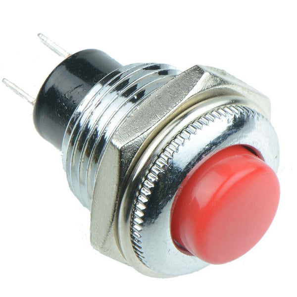 Metal Low Profile Round Push Button Switch Off-(On)